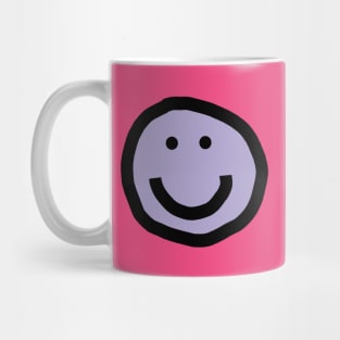 Minimal Happy Smiley Face Purple Lavender Mug
